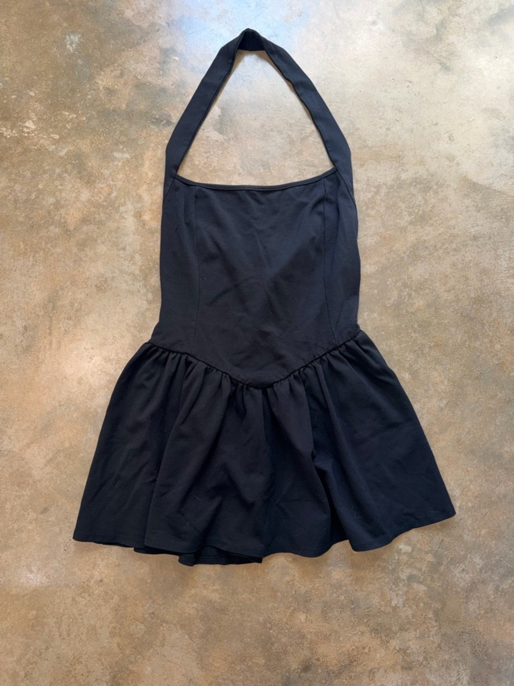 21 Saints - Black Halter Drop-Waist Mini Dress - Size L